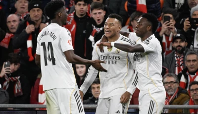 back on track kylian mbappe celebrates after scoring against athletic bilbao on wednesday as real madrid won on the road photo afp