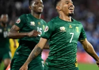 oswin appollis r celebrates scoring to give south africa victory over zimbabwe in marrakesh photo afp