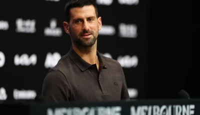 serbia s novak djokovic during the press conference photo reuters
