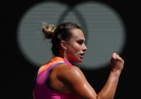 belarus aryna sabalenka reacts during her fourth round match against canada s victoria mboko photo reuters