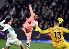 marcus rashford scores his team s third goal against elche as barcelona extended their lead at the top of the table photo afp