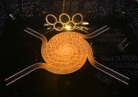 rings form the olympic emblem during the opening ceremony of the milano cortina 2026 winter olympic games at the san siro stadium in milan photo afp pic