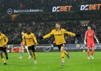 wolves midfielder joao gomes scored the winner against aston villa photo afp