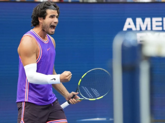 carlos alcaraz says he feels 100 percent as he prepares to return from injury at the us open photo afp carlos alcaraz says he feels 100 percent as he prepares to return from injury at the us open photo afp