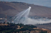 white phosphorus fired by israeli army to create a smoke screen is seen on the israel lebanon border in northern israel november 12 2023 photo reuters