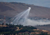 white phosphorus fired by israeli army to create a smoke screen is seen on the israel lebanon border in northern israel november 12 2023 photo reuters