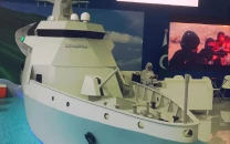 pakistan navy unveils indigenous jinnah class frigate model at maritime expo