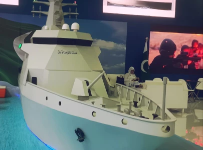 pakistan navy unveils indigenous jinnah class frigate model at maritime expo pakistan navy unveils indigenous jinnah class frigate model at maritime expo