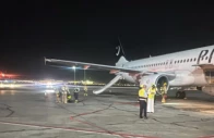 fire scare triggers pia plane evacuation