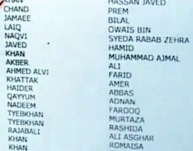 plane crash passengers list released