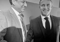 senator khalil tahir sandhu shakes hands with french president emmanuel macron during a meeting in paris photo express senator khalil tahir sandhu shakes hands with french president emmanuel macron during a meeting in paris photo express