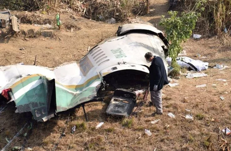 a member of french investigating team investigates the wreckage of a yeti airlines operated aircraft in pokhara nepal january 18 2023 photo reuters a member of french investigating team investigates the wreckage of a yeti airlines operated aircraft in pokhara nepal january 18 2023 photo reuters