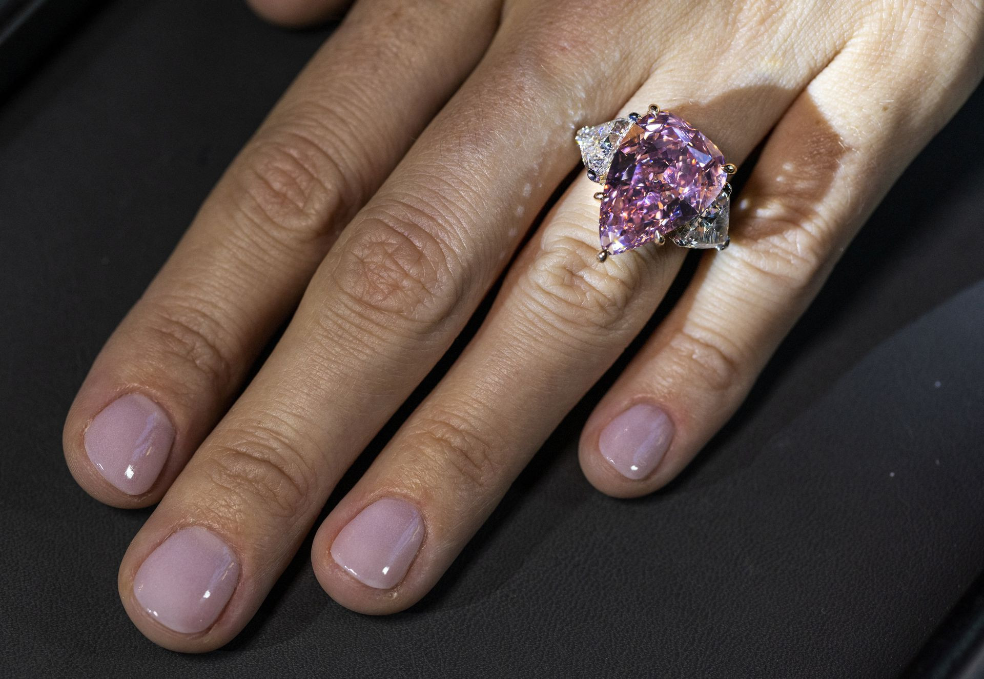 GIA .75 Ct Pear-Shaped Natural Fancy Pink Diamond, 18 Rose Gold and  Platinum at 1stDibs | .75 carat pear shaped diamond ring, 75 pear shaped  diamond