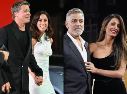 brad pitt and girlfriend ines de ramon enjoy double date with george and amal clooney in venice brad pitt and girlfriend ines de ramon enjoy double date with george and amal clooney in venice