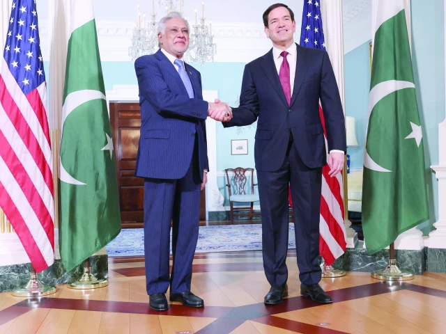 us secretary of state marco rubio and pakistan s deputy pm and foreign minister ishaq dar meet at the state department in washington dc signaling a diplomatic reset photo reuters
