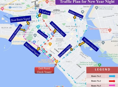 traffic plan issued for new year s eve in karachi