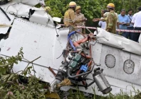 the wreckage of plane after incident photo press trust of india x post