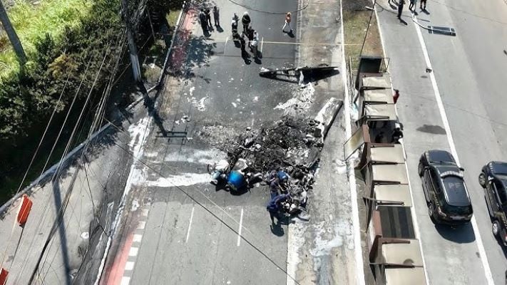 aerial view of the plane crash site photo afp