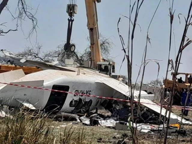 the wreckage of a plane that crashed killing people as it was heading to the capital juba at the unity oilfield airport unity state south sudan photo reuters