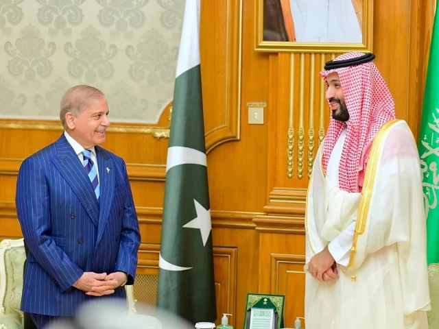 PM Shehbaz meets Saudi Crown Prince MBS in Makkah PM Shehbaz meets Saudi Crown Prince MBS in Makkah