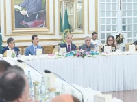 prime minister shehbaz sharif addresses a banquet in honour of government and coalition senators in islamabad photo express prime minister shehbaz sharif addresses a banquet in honour of government and coalition senators in islamabad photo express