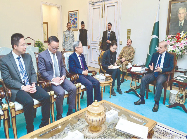 chinese ambassador jiang zaidong calls on prime minister shehbaz sharif in islamabad photo ppi