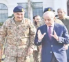 prime minister shehbaz sharif speaks with chief of army staff and chief of defence forces field marshal syed asim munir during a ghq visit in rawalpindi