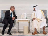 pm shehbaz reaffirms solidarity with qatar in doha condolence visit for former emir