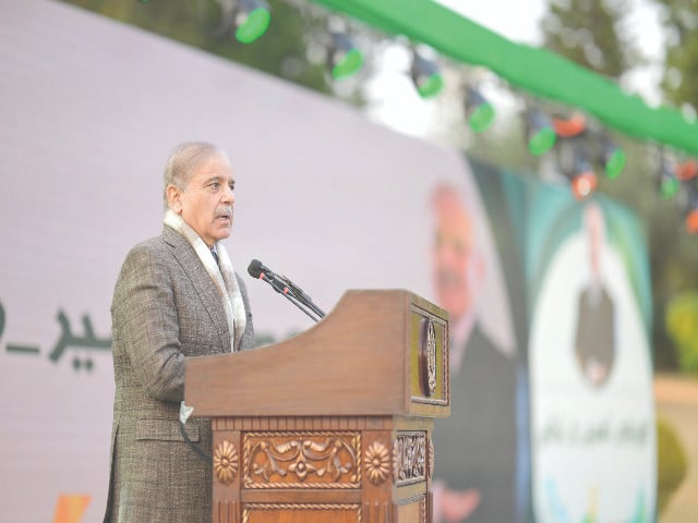 prime minister shehbaz sharif addresses an event in islamabad photo online