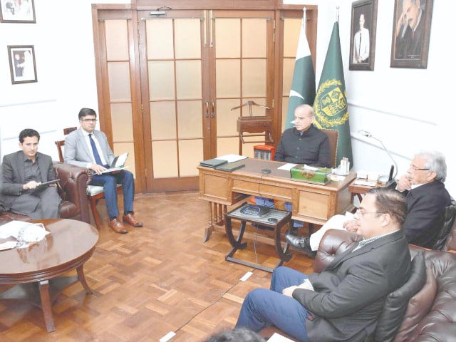 prime minister shehbaz sharif chairs a meeting in lahore on the supply and price control of sugar photo sabah