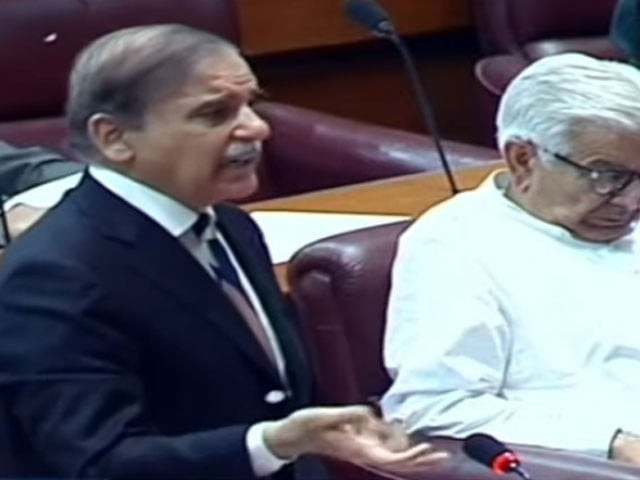 prime minister shehbaz sharif addressing the national assembly on monday may 22 2023 photo express