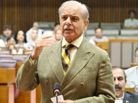 prime minister shehbaz sharif addresses the national assembly in islamabad on friday photo x