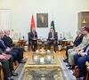 prime minister shehbaz sharif meets king abdullah ii of jordan at the prime minister s house in islamabad on saturday november 15 2025 also present are army chief field marshal syed asim munir and foreign minister ishaq dar photo x