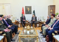 prime minister shehbaz sharif meets king abdullah ii of jordan at the prime minister s house in islamabad on saturday november 15 2025 also present are army chief field marshal syed asim munir and foreign minister ishaq dar photo x