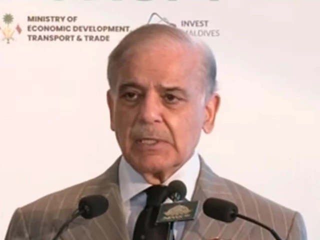 prime minister shehbaz sharif addresses the maldives pakistan business forum 2026 in islamabad on thursday screengrab prime minister shehbaz sharif addresses the maldives pakistan business forum 2026 in islamabad on thursday screengrab