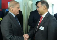 prime minister shehbaz sharif and bangladeshi prime minister tarique rahman shake hands during a meeting on the sidelines of the 81st session of the united nations general assembly in new york on thursday photo x fo prime minister shehbaz sharif and bangladeshi prime minister tarique rahman shake hands during a meeting on the sidelines of the 81st session of the united nations general assembly in new york on thursday photo x fo