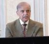 prime minister shehbaz sharif addresses a meeting on the country s law and order situation in islamabad on tuesday screengrab