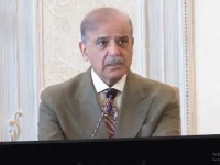 prime minister shehbaz sharif addresses a meeting on the country s law and order situation in islamabad on tuesday screengrab