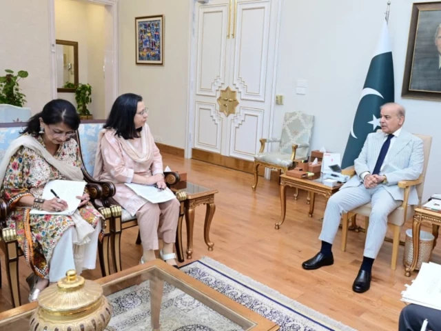 prime minister shehbaz sharif meets gates foundation representatives kalpana kochhar and anita zaidi in islamabad on thursday photo app prime minister shehbaz sharif meets gates foundation representatives kalpana kochhar and anita zaidi in islamabad on thursday photo app