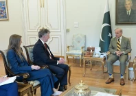 uk national security adviser jonathan powell meets prime minister muhammad shehbaz sharif in islamabad on wednesday photo x pmo