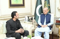 minister of state and chairman pakistan virtual assets regulatory authority bilal bin saqib calls on prime minister shehbaz sharif on thursday photo pmo