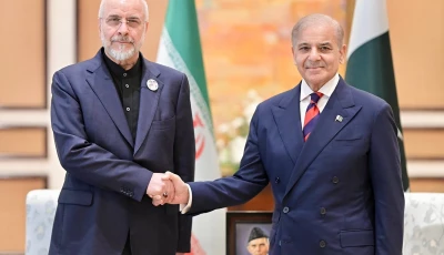 prime minister shehbaz sharif held a meeting with the iranian delegation led by the speaker of the iranian consultative assembly mohammad bagher ghalibaf at islamabad talks on april 11 2026 photo pmo