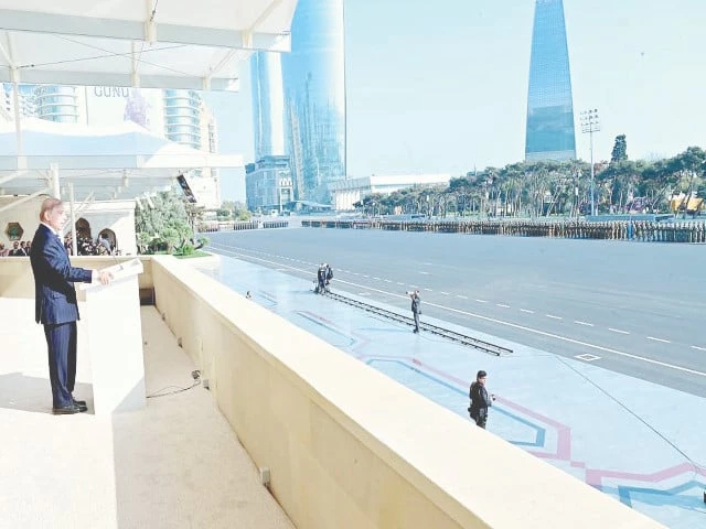 pm shehbaz sharif addresses a ceremony marking azerbaijan s victory day in baku photo nni pm shehbaz sharif addresses a ceremony marking azerbaijan s victory day in baku photo nni