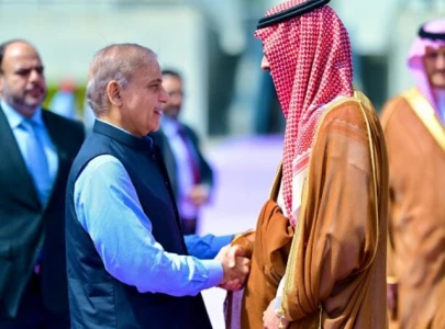 pm shehbaz lands in saudi arabia for two day official visit pm shehbaz lands in saudi arabia for two day official visit