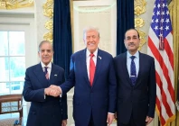 prime minister shehbaz sharif and field marshal asim munir meet us president donald trump at the white house in washington dc on september 25 2025 photo handout