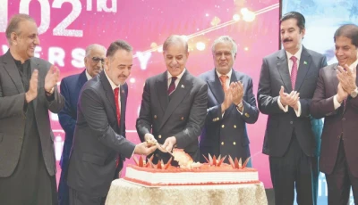 prime minister shehbaz sharif cuts a cake during a ceremony in islamabad marking the 102nd anniversary of turkiye s republic day photo sabah