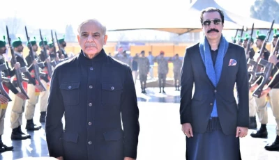 prime minister of pakistan muhammad shehbaz sharif and prime minister of azad jammu and kashmir raja faisal mumtaz rathore laying floral wreath at azad jammu and kashmir yadgar e shuhada on the occasion of kashmir solidarity day photo x gov of pakistan
