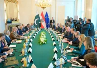 pm shehbaz sharif in delegation level talks with austrian chancellor christian stocker in vienna on february 16 photo pid