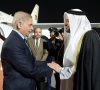 pm shehbaz sharif is being recived by minister of state for foreign affairs of state of qatar dr muhammad bin abdulaziz al khulaifi at king hammad international airport photo pid