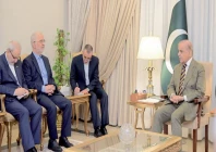 back to diplomacy iranian interior minister eskandar momeni calls on pm shehbaz sharif in islamabad photo nni